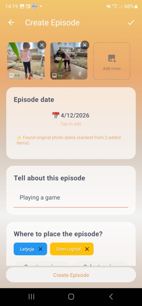 Episodfy — create episode